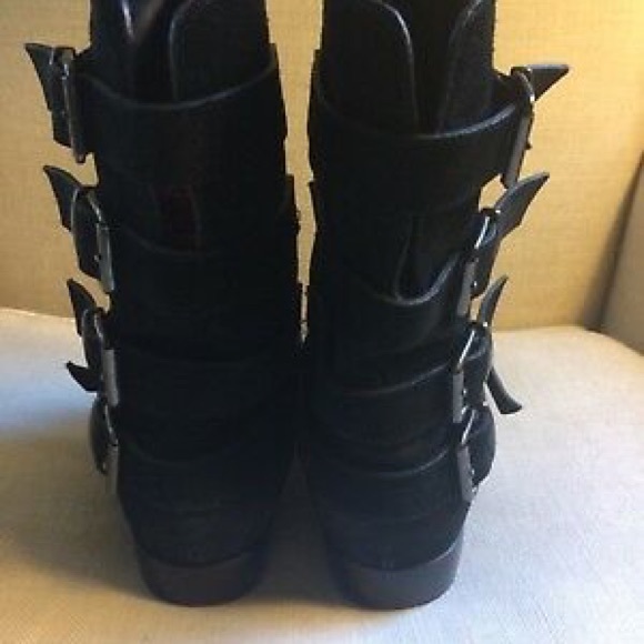 Giuseppe Zanotti Black Moto Boots Buckles Cobain - Picture 6 of 8